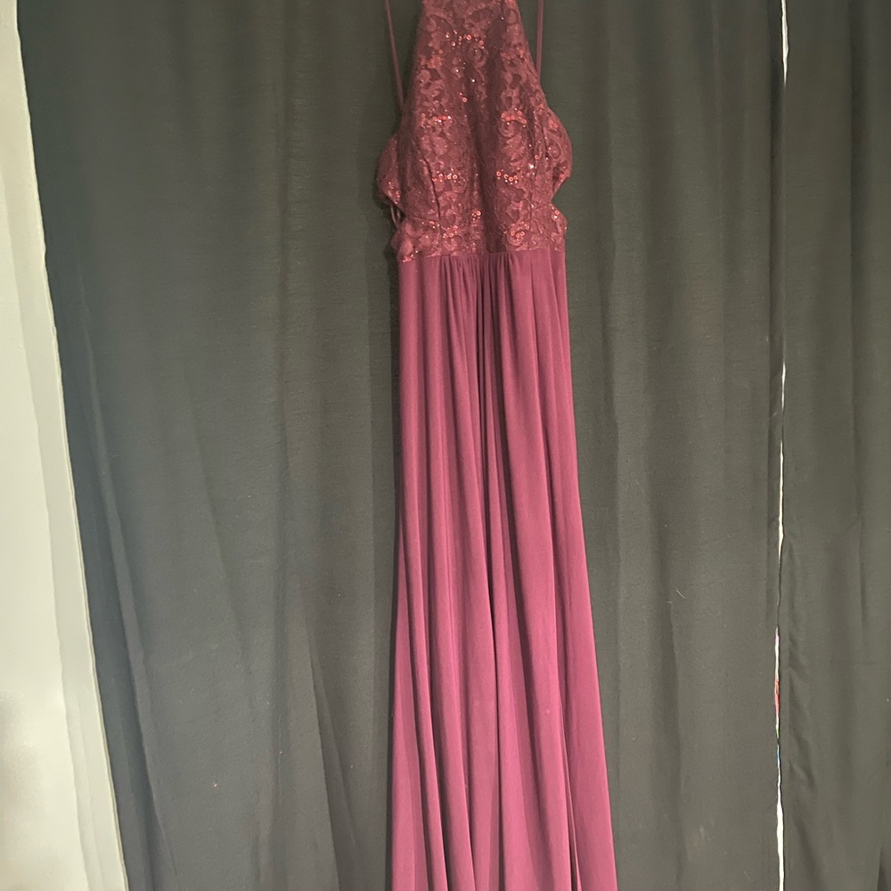 Morgan & Co wine red dress